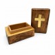 Cutie altar din lemn sculptat + cruce metal