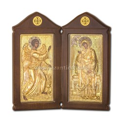 Diptic Ag925 lemn Buna Vestire - M Vatoped 42,5x42,5cm VTD 50-205