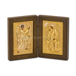 Diptic Ag925 lemn Buna Vestire - M Vatoped 17x12cm VTD 20-205