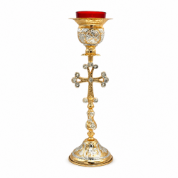 CANDELA masa No4 aurita si argintata cruce O 51-554