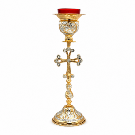CANDELA masa No4 aurita si argintata cruce O 51-554