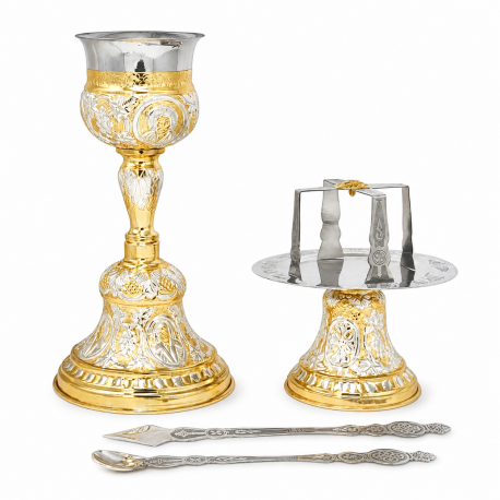 SET SF VASE 600 ml aurit si argintat Rus O 11-126