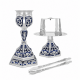 SET SF VASE 500 ml argintat email - albastru Hexa 2 O 15-159FAg