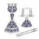 Sfinte Vase 350 ml argintat email albastru O 15-159GAg