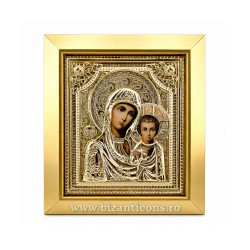 Icoana pe lemn - birou - Maica Domnului Kazan 13,5x15,5 cm