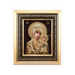 Icoana pe lemn - birou - Maica Domnului Kazan 19,5x22 cm