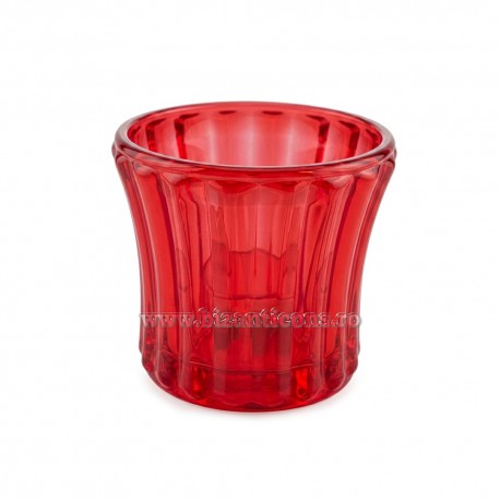 17-42R candela cu baterii 8cm ROSIE 12/set 480/bax