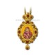 Engolpion Bronz aurit - email - pietre rosii zirconiu AT 141-28