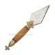 Copie medie A - maner lemn + cruce pietre - lama INOX 4,5x10+14cm M103-131