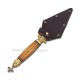Copie medie A - maner lemn + cruce pietre - lama INOX 4,5x10+14cm M103-131