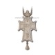 CRUCE Stavrofor argintata - pietre - lemn sculptat - 9x4,5 cm MT 140-230