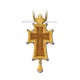 CRUCE Stavrofor aurita - pietre - lemn sculptat - 9x4,5 cm MT 140-231