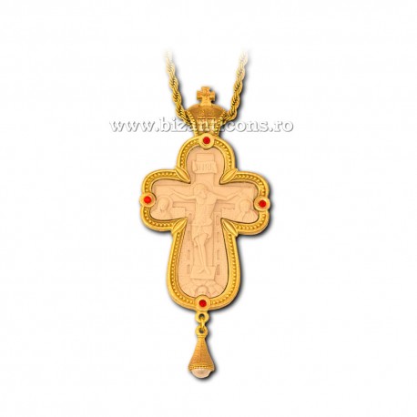 CRUCE Stavrofor aurita - pietre - trifoi - 9,5x4,5 cm MT 140-232