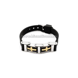 27-204 metanie pvc - 2 cruci inox aurii 10/set