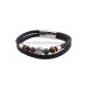 27-809 metanie piele - cruce metal AG + piatra oki de tigru 6/set