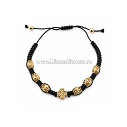 34-162 metanie impletita + metal + cruce 12/set RED 20%