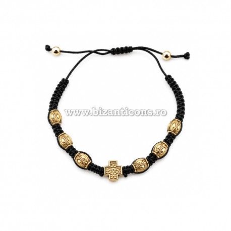 34-162 metanie impletita + metal + cruce 12/set RED 20%