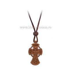 Colier ata - cruce lemn 12/set