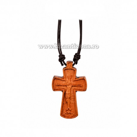 Colier ata - cruce lemn 12/set