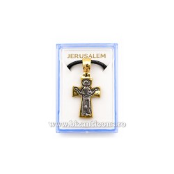 25-54SG colier ata - cruce aurita si argintata 24/cutie