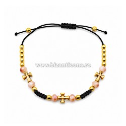 34-161 metanie impletita + metal + 3 cruci 12/set RED 20%