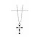 41-m12 colier - cruci mici 5+2 pietre 24/cutie