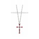 41-m13 colier - cruci mici 6 pietre 24/cutie