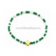 44-23C metanie bile mici colorate - sticla - cruce metal 12/set