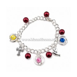 63-43 Metanie metal bile colorate+trandafir - 12/set RTR RED 50%