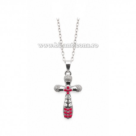 65-58 colier + cruce pietre 12/set