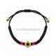 345-35AuN metanie impletita - noduri mari - cruce aurie - bile negre 10/set 100/set