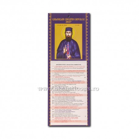CALENDAR perete CLASIC - Sf Efrem 20/set CP15-439