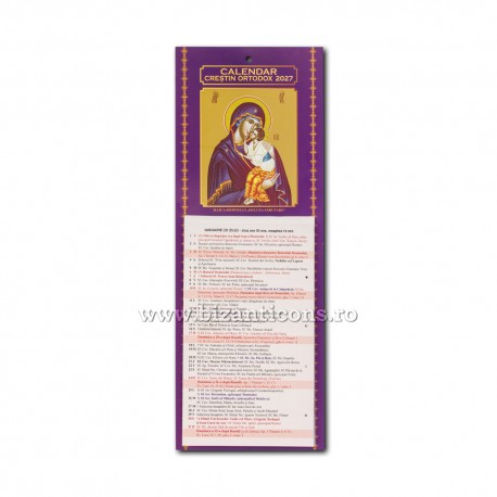 CALENDAR perete CLASIC 17x45 MD Dulcea Sarutare - ALB - CP15-803 100/set