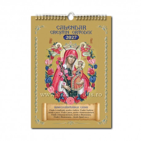 CALENDAR perete A4 - spira - Maica Domnului 20/set CP48-4
