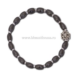 Metanie hematit + cruce metal 12/set