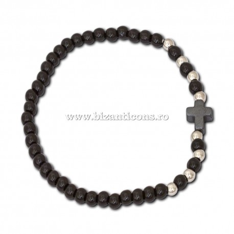 14-68 metanie sticla + cruce hematit 12/set