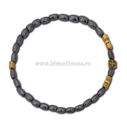 14-71 metanie hematit + cruce medalion hematit 12/set