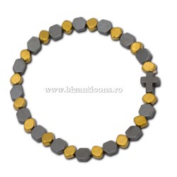 Metanie hematit + cruce hematit 12/set
