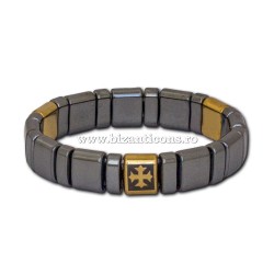 Metanie hematit + placa cruce hematit 12/set