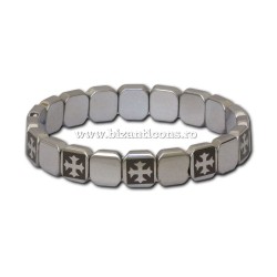 14-75Ag metanie hematit Argintiu + medalion hematit 12/set