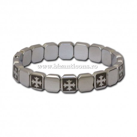 14-75Ag metanie hematit Argintiu + medalion hematit 12/set