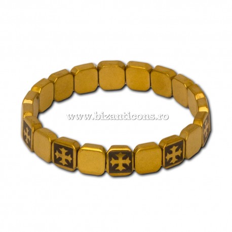 14-75Au metanie hematit Auriu + medalion hematit 12/set