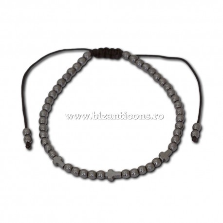 14-210 metanie ata - hematit + cruce hematit 12/set