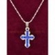 Colier cruce bizantina + 15 stras