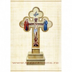 CRUCE altar lemn sculptat + suport 180 cm M125-21