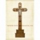 Cruce Altar Lemn Sculptat Pictat + Suport