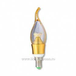 Bec lumanare LED E14 W3 - lumina galbena