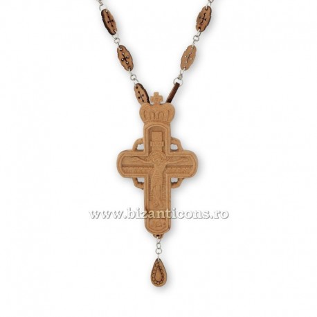 Cruce pectorala lemn - bizantina