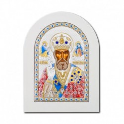 Icoana argintata - Sfantul Ierarh Nicolae 15x21 cm