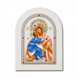 Icoana argintata - Maica Domnului din Vladimir 15x21 cm